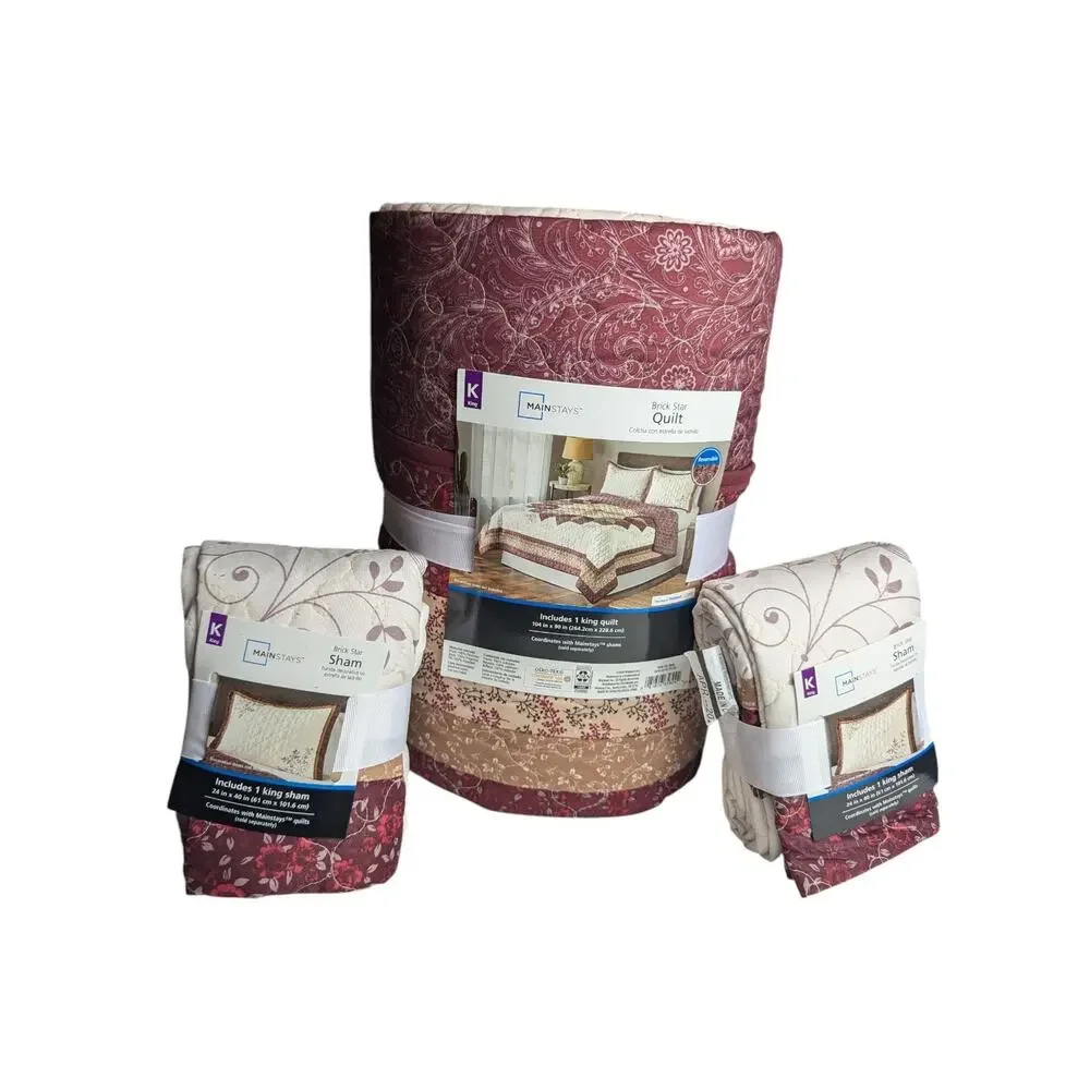 Mainstays Brick Star King Size Quilt (104